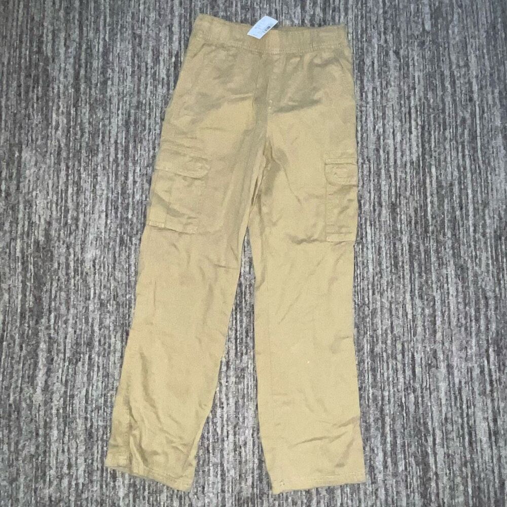 Children’s Place Boys Size‎ 10 Pull On Cargo Pants Tan Khaki Stretch Casual NWT